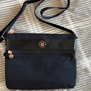 Kipling Black and rose gold Ambrosia crossbody
